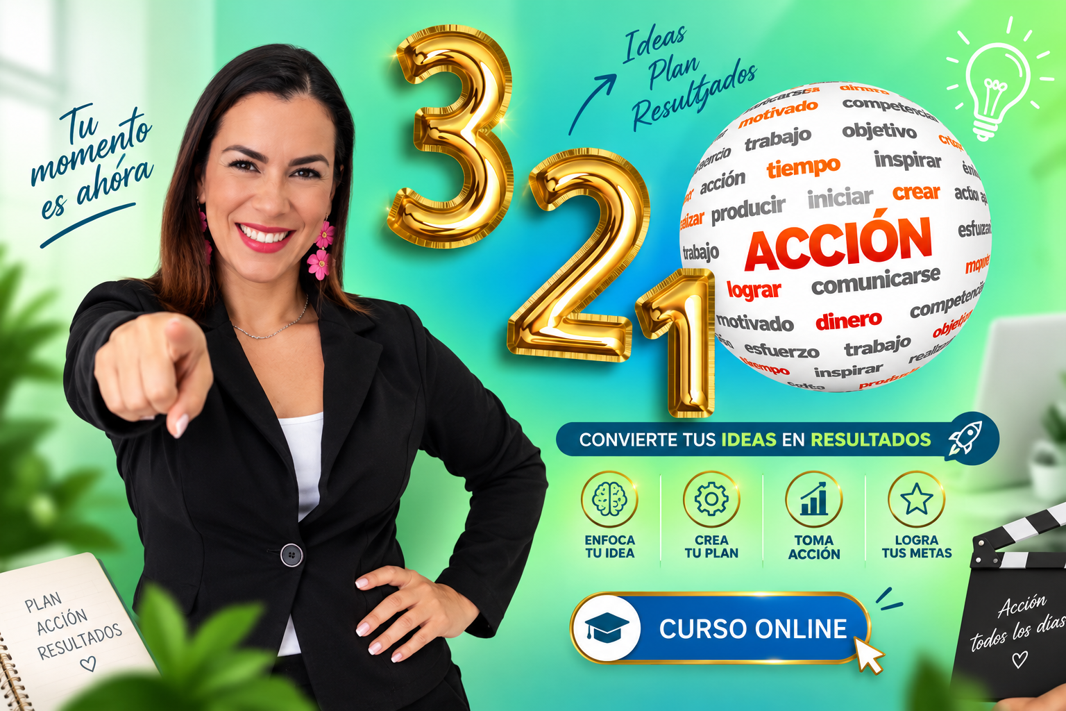 3 -2 -1 Acción